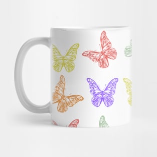 Butterfly Pattern - Different Coloured Backround Mug